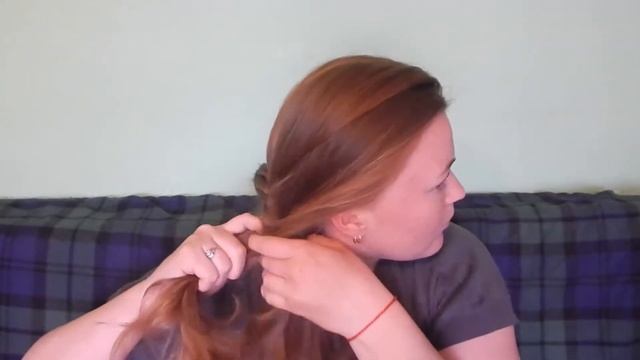 как заплести "рыбий хвост" самой себе/ быстрая и простая повседневная прическа в школу за 5 минут смотреть онлайн