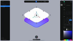 Making a frosted glass icon in 3D with Spline