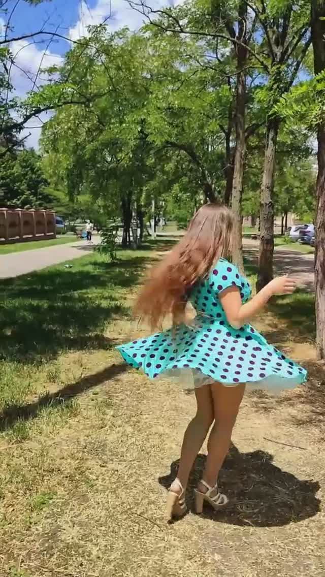 Платье -=Стиляги из штапеля=- в горох смотреть онлайн