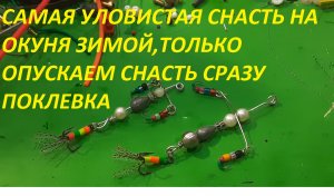 САМАЯ УЛОВИСТАЯ СНАСТЬ НА ОКУНЯ ЗИМОЙ. УБИЙЦА ОКУНЯ. ОПУСКАЕМ В ЛУНКУ СРАЗУ УДАР ОКУНЯ ГОРБЫЛЯ