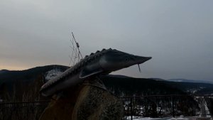 Смотровая площадка  Царь рыба  Красноярский край декабрь 2022г