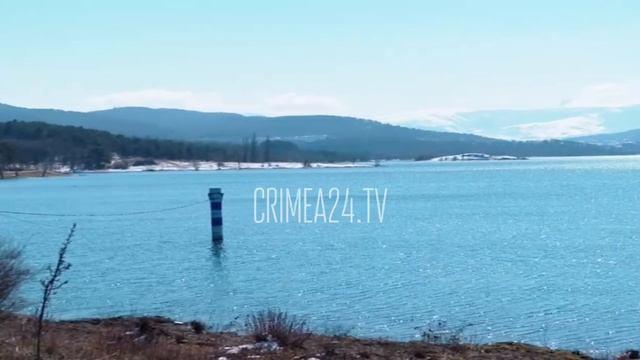 Симферопольское водохранилище с высоты птичьего полета: март 2022