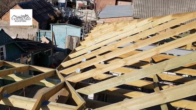 Монтаж стропильной системы Вальмовой Крыши.  Стропила. Монтаж каркаса крыши.