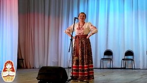 "В нашем песенном районе", (весёлая песня под баян). Поёт Анастасия Андриянова. Merry Russian song.