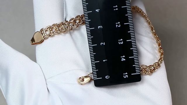 Золотой браслет плетение Фантазийное Красносельский ювелир БШ077