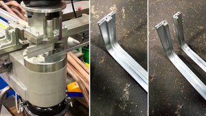 Качественная гибка двойного профиля на полуавтоматическом трубогибе с ЧПУ MASTER Трубогиб профильный