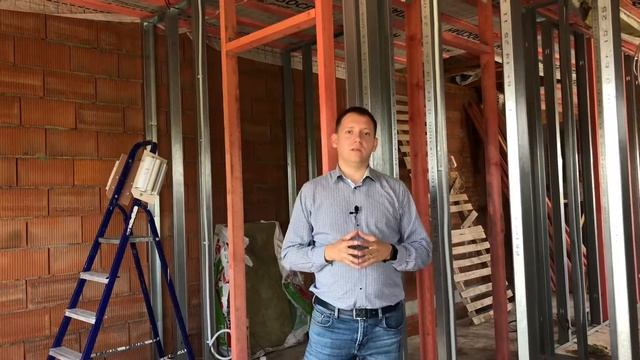 Перегородки из гипсокартона / Реконструкция дома в Краснодаре / СК Долина смотреть онлайн