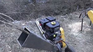 Испытания образцов измельчителей веток, на базе двигателя LIFAN