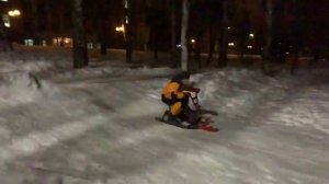 No foot На снегокате (Трюки на снегокате)