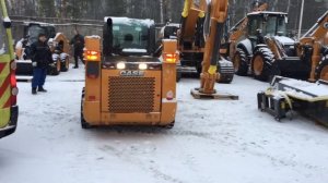 Мини-погрузчик case SR175 с отвалом