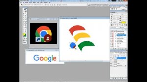 How To Design  Google Chrome Logu in  Photoshop