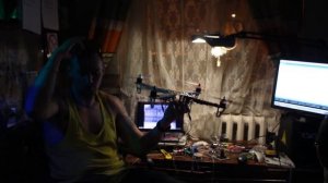 Тестовый запуск моторов квадрокоптера!