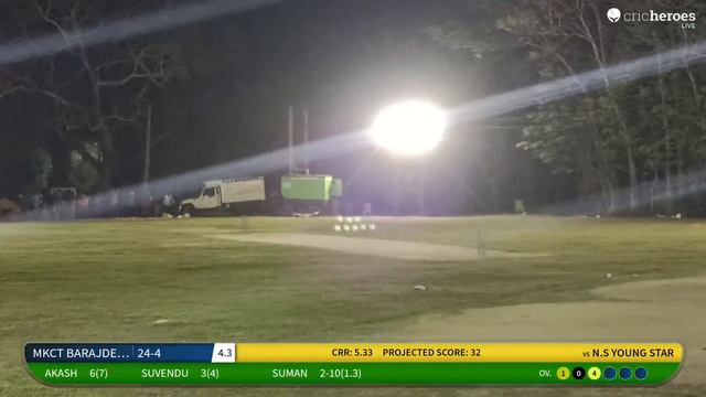 Live Cricket Match | MKCT BARAJDEULI vs N.S YOUNG STAR | 03-Mar-24 08:17 PM 6 overs | DEBENDRAPUR C