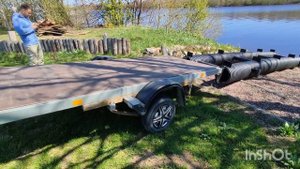 Понтоны трубные. Причал из ПНД понтонов 400 мм