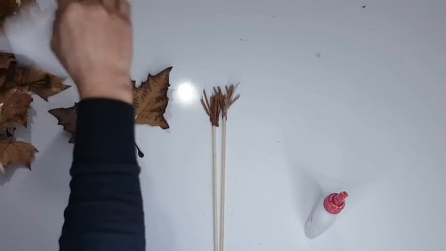 Yaprak Çiçek / Kuru Yapraktan Çiçek Yapımı /Bayıldım Ben Bu Yaprağa