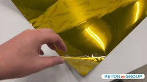 Виниловая пленка глянцевый хром: золотистая Reton Group / пленка для интерьера / для оклейки авто