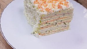 Закусочный торт "Снежный краб". Проверенный рецепт!!!