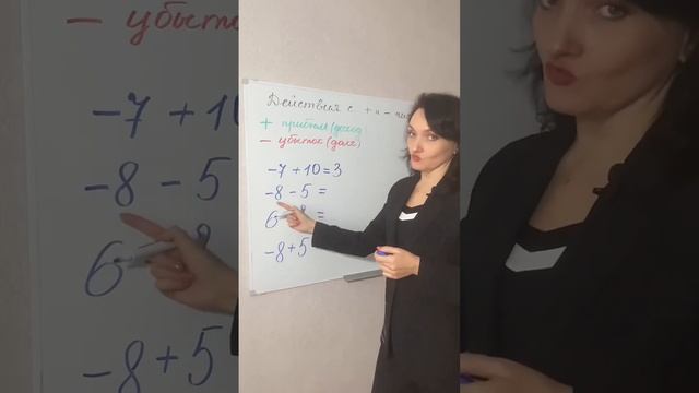 Действия с положительными и отрицательными числами смотреть онлайн