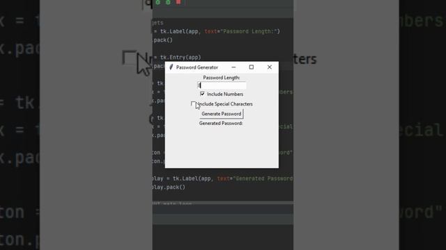 Random password generator (Python) #coding #programming #code #python #pythonprogramming