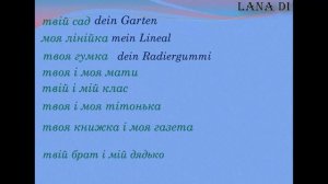 Німецька мова українською. Урок 14. Wessen? mein, dein