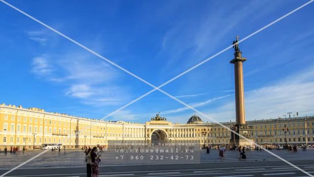 Дворцовая площадь. Петербург. Таймлапс и гиперлапс. Футаж смотреть онлайн