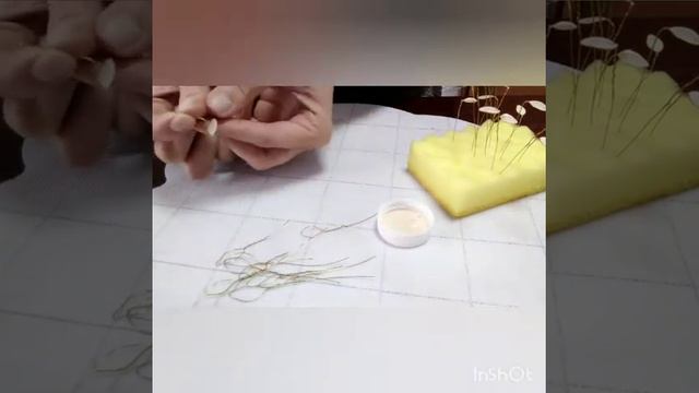 Цветок из лака для ногтей и проволоки. смотреть онлайн