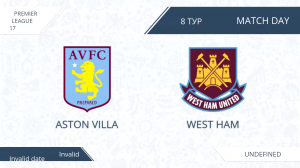 Aston Villa- West Ham, 8 тур 2017