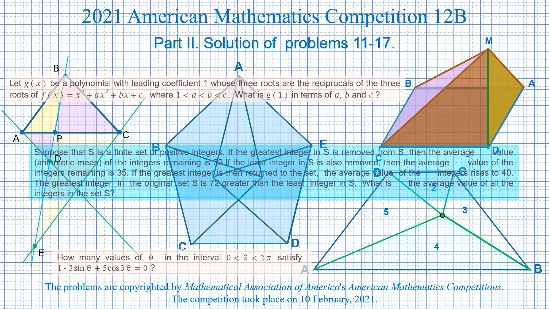 Математика 11 задача 8. American Mathematics Competitions. AMC American Mathematics Competition.