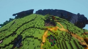 Minecraft Timelapse - A CURVED WORLD - The Grasslands