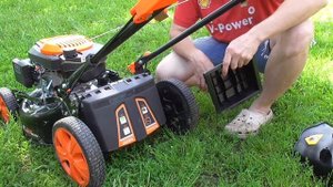 Замена масла в бензиновой газонокосилке\боковой выброс\мульчирование\ VLOG