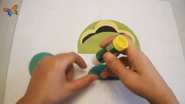 Как сделать аппликацию из цветной бумаги  #DIYpapercraft