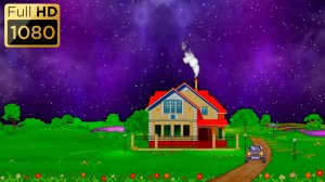 Анимационный фон "Дача". Cartoon background "Summer house".