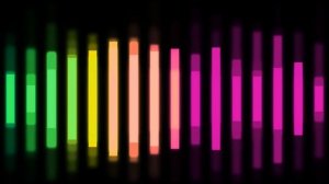 Футаж HD. Музыкальный эквалайзер, на черном фоне