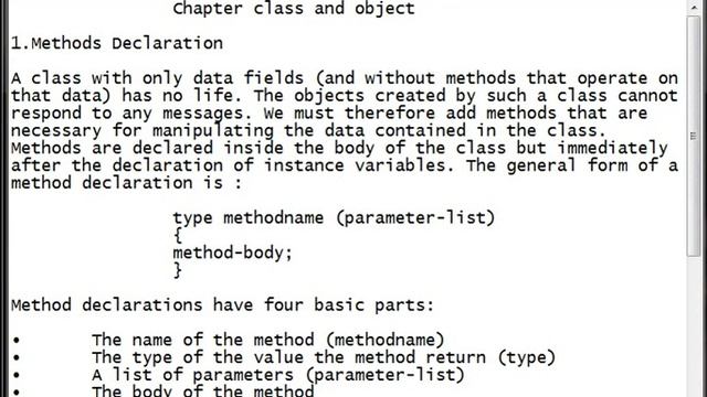 Java Programming Tutorial -Class and Object-4-Methods Declaration.