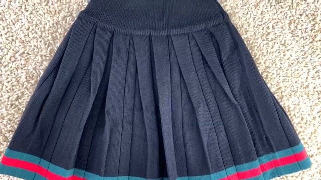 Детская юбка плотной вязки с широким поясом смотреть онлайн