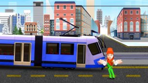 Мультфильм про трамвай - Развивающий мультик про транспорт - Хочу Знать Все