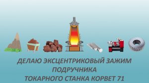 Эксцентриковый зажим подручника для для токарного станка Корвет 71