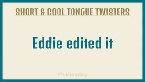 Short , Cool & Funny Tongue Twisters for kids in English 🤪😜 Tongue Twister Challenge English