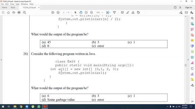 BIT SEM1 Java Past Paper 2018 смотреть онлайн