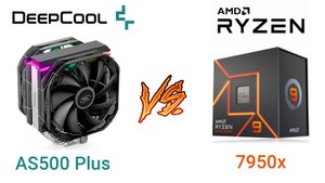 Deepcool AS500 plus охлаждает 16 ядер Ryzen 9 7950x делаю тесты в Cinebench R23