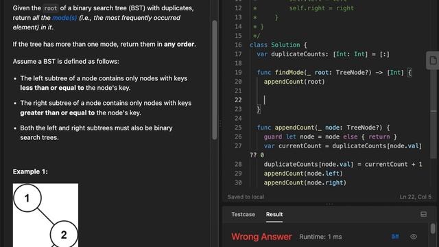 LeetCode Easy | #501. Find Mode in Binary Search Tree | Time O(n), Space O(1) смотреть онлайн