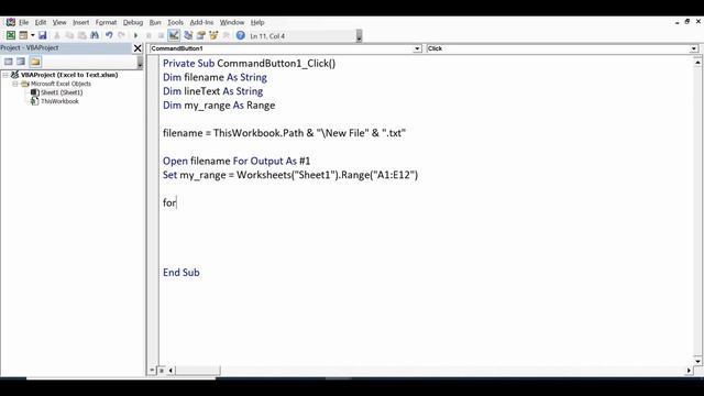 VBA to Convert Excel File to Text File - Transfer Excel data to Notepad Automatically смотреть онлайн