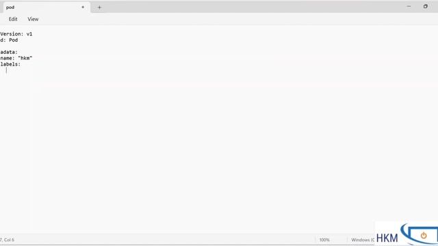 Kubernetes Pods:  Creating YAML Files for Pod