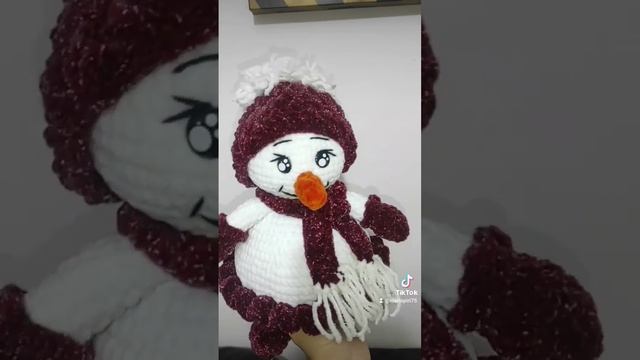 снеговик крючком #amigurumi #вязание #игрушки #crochet #амигуруми#снеговик #снег  #вязаниекрючком