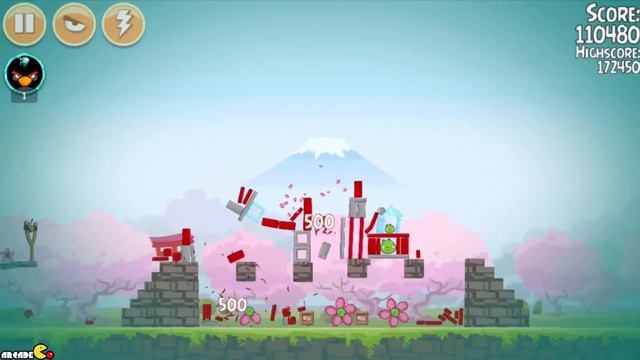 Angry Birds Seasons - The Pig Days Level 3-8 Hanami 3 Star Walkthrough смотреть онлайн