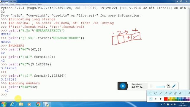 #12 print statement  part-3| format functions in python| kings Tech | DMReddy