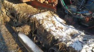 Дискую целину после корчевки.Доработал тормозок на  ДТ 75.