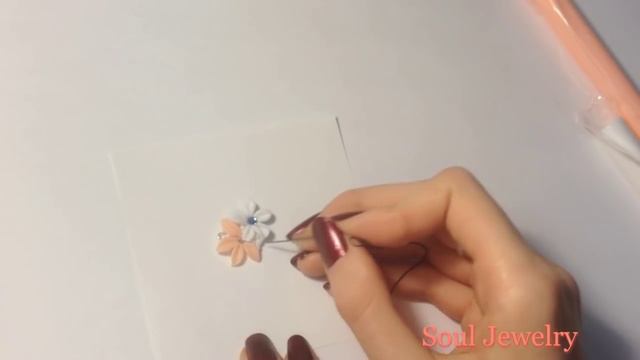 Весенние серьги из полимерной глины. смотреть онлайн