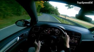 VW GOLF 7.5 GTD DSG 184HP POV TEST DRIVE ON COUNTRY ROAD