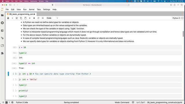Mastering Python - Basic Programming Constructs - 03 Variables and Objects